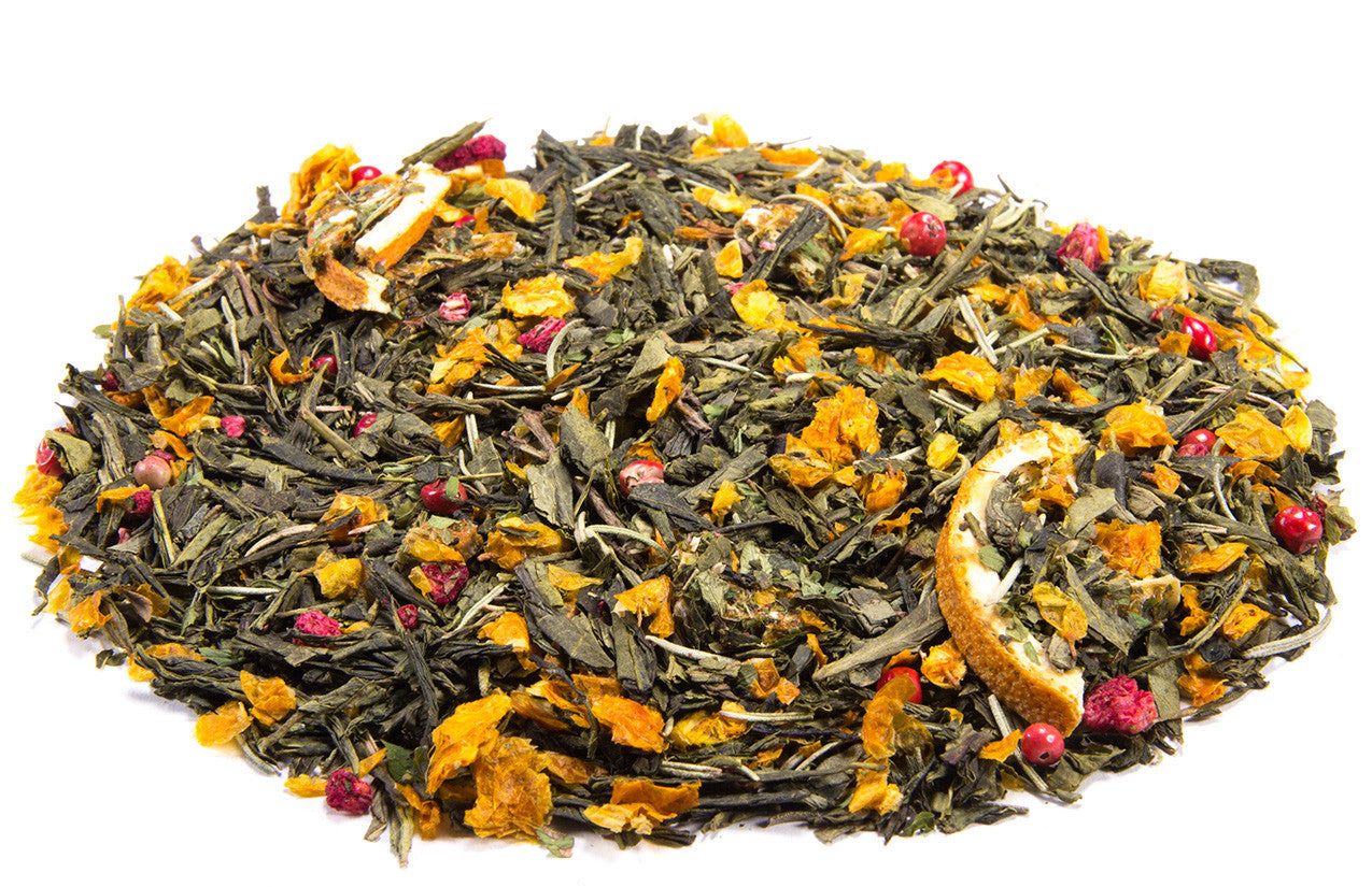 Té verde orgánico 'Bayas y romero'. 100 g