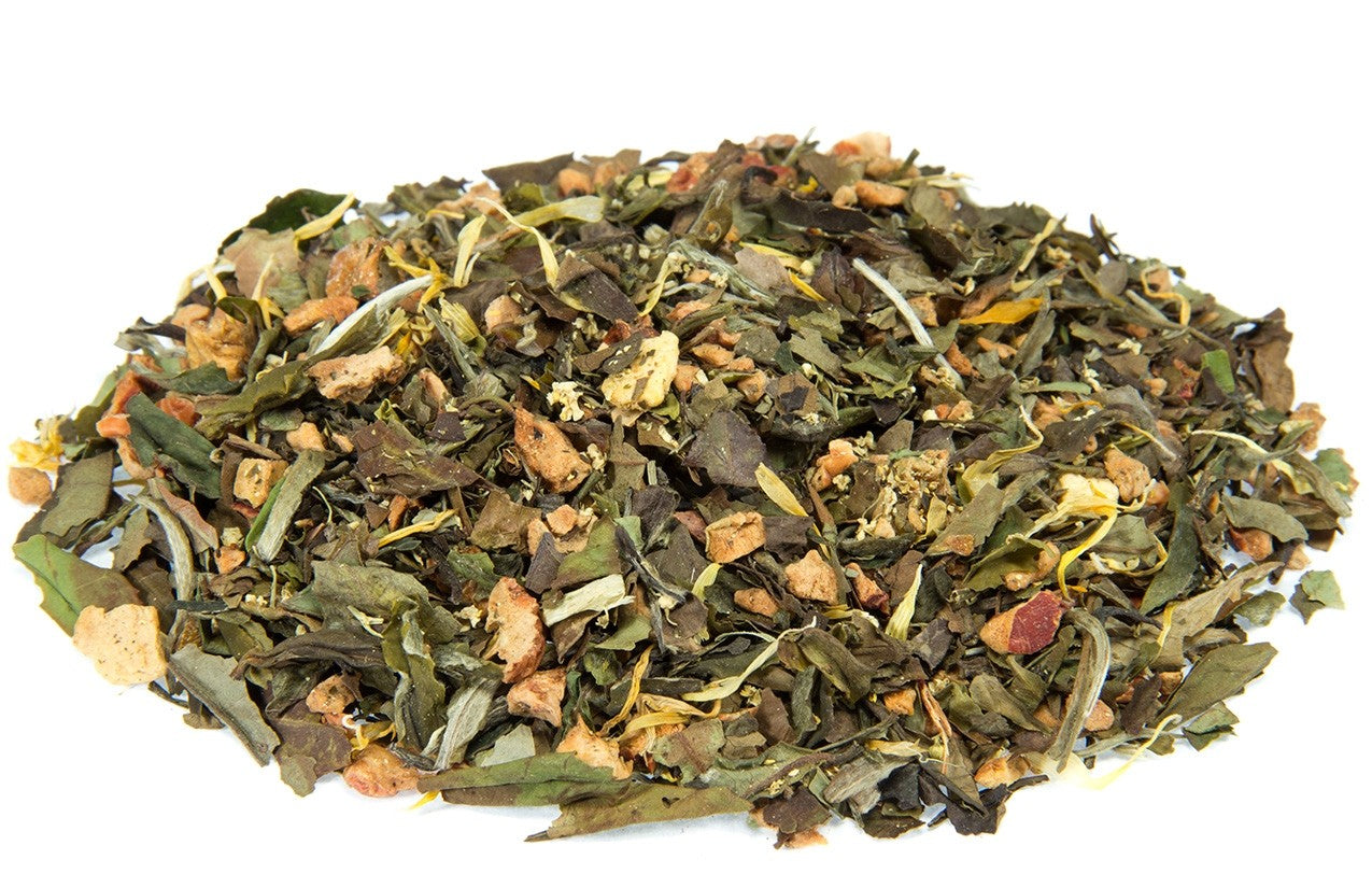 Té blanco orgánico 'Flor de saúco-Melocotón'. 100 g