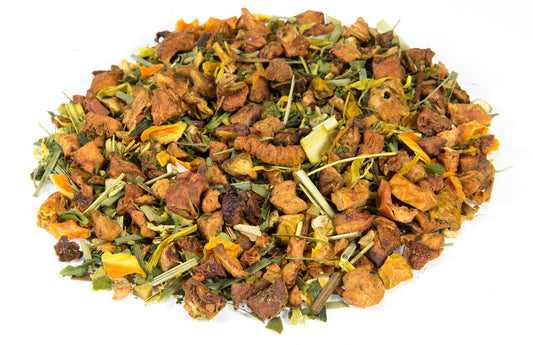 Té de frutas orgánico 'Cáñamo Limón', bajo en acidez. 50 g