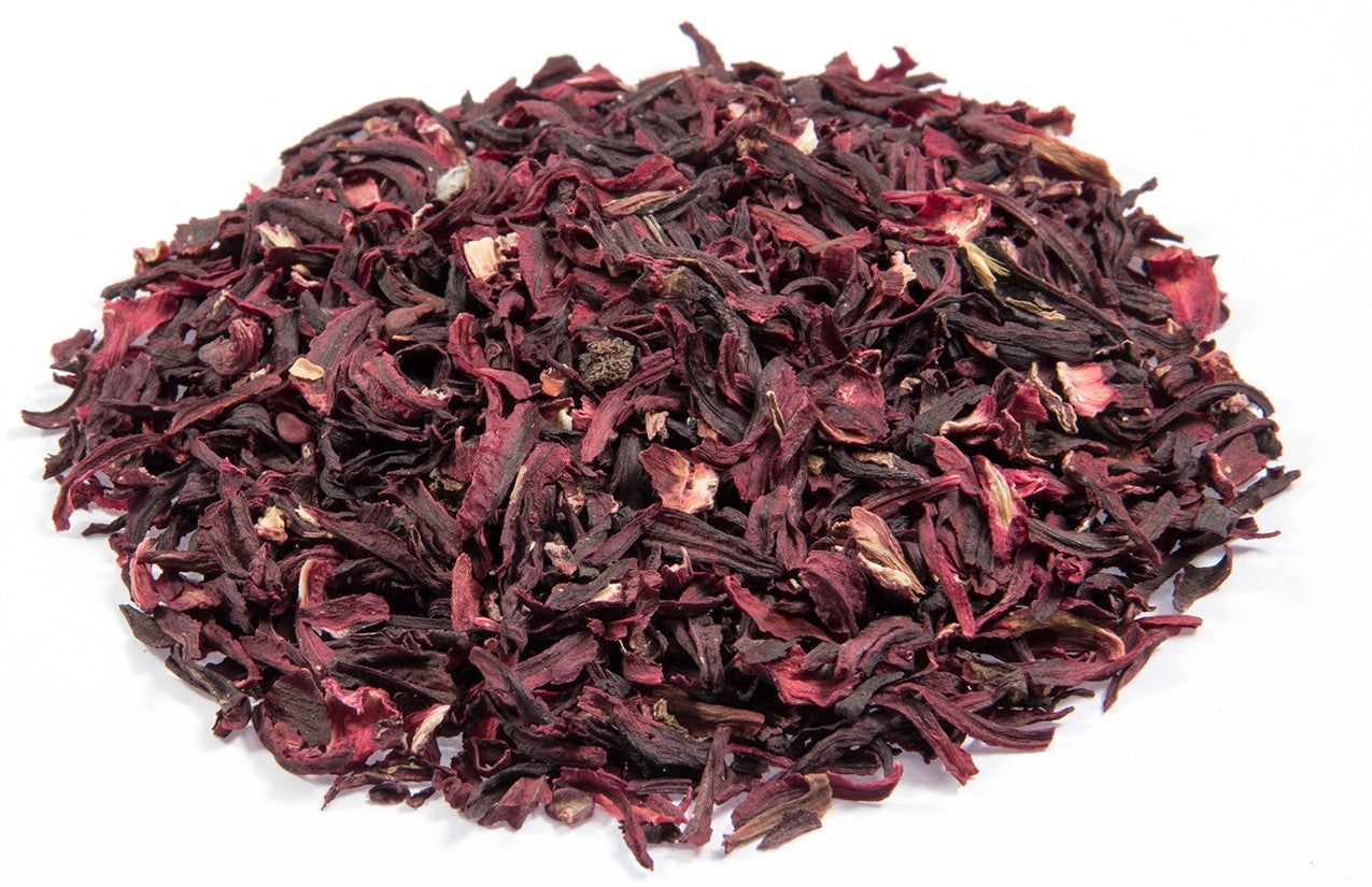 Flores de hibisco orgánicas cortadas. 100g