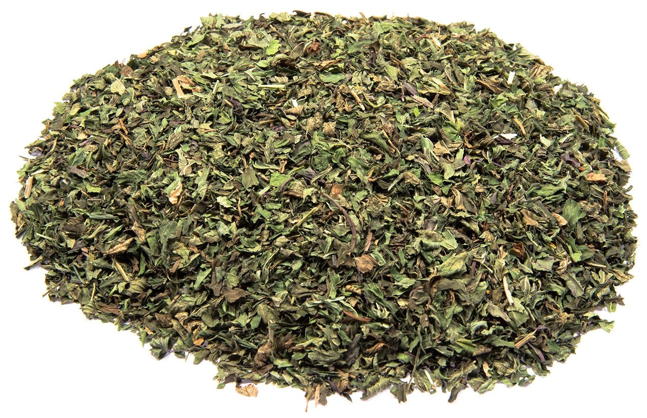 Té de menta piperita orgánico, menta piperita cortada fina. Muestra de 15 g.