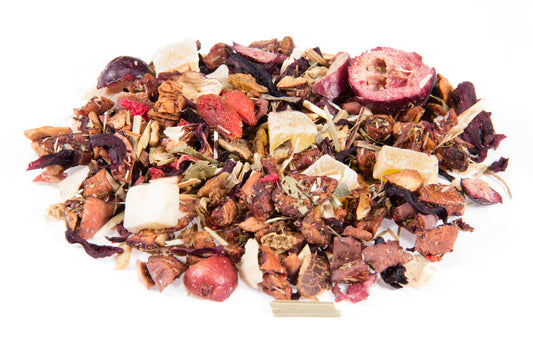 Té de frutas 'Mango y Arándano', bajo en acidez. 100 g