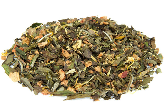 Té blanco orgánico 'Flor de saúco-Melocotón'. 100 g
