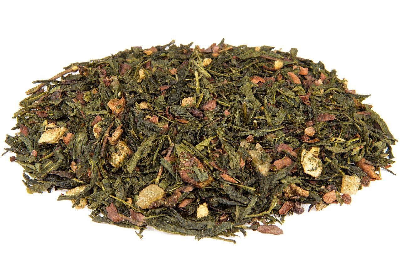 Té verde 'Pastel de chocolate con pera y jengibre'. 50 g